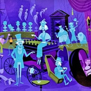 Disney WonderGround Gallery Postcard Haunted Mansion 31 Ghosts by SHAG